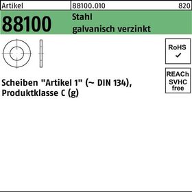 Unterlegscheibe R 88100 23x 46x3 Stahl galv.verz. 100 Stück - VPE: 100