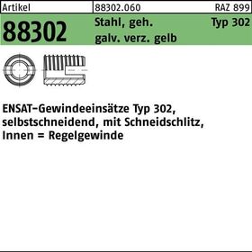 Gewindeeinsatz R 88302 Typ 302 M2,5x6 Stahl geh.galv.verz. gelb 250St ENSAT - VPE: 250