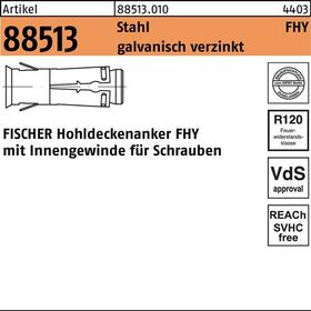 Hohldeckenanker R 88513 FHY M6 Stahl galv.verz. 50 Stück FISCHER - VPE: 50