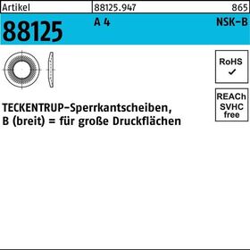 Sperrkantscheibe R 88125 NSK-B 10 A 4 500 Stück TECKENTRUP - VPE: 500