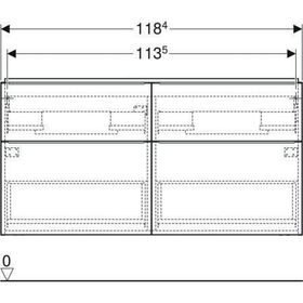 Geberit Waschtischunterschrank iCon 1200x615x476mm f D-WT Lav matt/Griff Lav