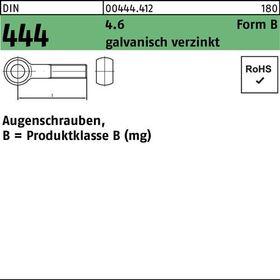 Augenschraube DIN 444 FormB BM 6x 65 4.6 galv.verz. 25 Stück - VPE: 25