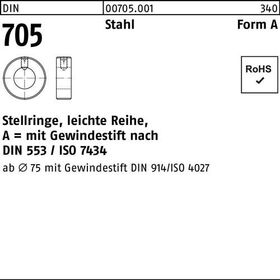 Stellring DIN 705 Gewindestift A 36x 56x16 Stahl leichte Reihe 5Stück - VPE: 5