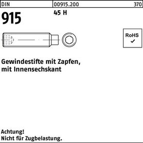 Gewindestift DIN 915 Zapfen/Innen-6kt M14x 20 45 H 100 Stück - VPE: 100