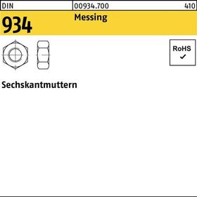 Sechskantmutter DIN 934 M2,3 Messing 100 Stück - VPE: 100