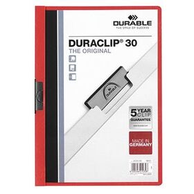 DURABLE Klemmmappe DURACLIP 30 220003 DIN A4 Polyethylen rot