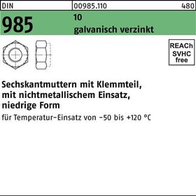 Sechskantmutter DIN 985 Klemmteil M36 10 galv.verz. 1 Stück