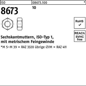 Sechskantmutter ISO 8673 M8x 1 10 100 Stück - VPE: 100