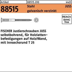 Justierschraube R 88515 JUSS 6x 90/T25 Stahl galv.verz. 100St. FISCHER - VPE: 100