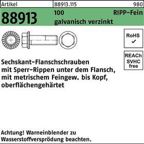 Sechskantflanschschraube R 88913 Sperr-Ripp VG M14x1,5x60 100 galv.verz. 100St. - VPE: 100