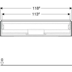 Geberit Waschtischunterschrank ONE 1 Schubl. 1200x266x470mm we lack matt