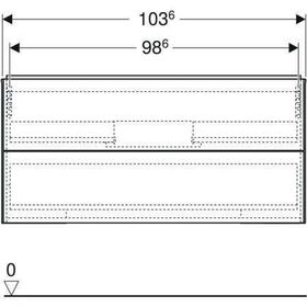 Geberit Waschtischunterschrank ONE 2 Schub 1050x504x470mm gge lackiert matt