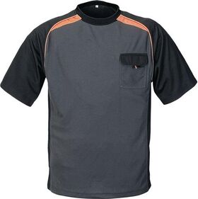 T-Shirt Gr.XXXL dunkelgrau/schwarz/orange