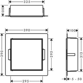 HG Wandnische XtraStoris Rock m befliesb. Tür 300x300x100mm mattweiß