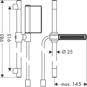 Brauseset AXOR SHOWERSOLUTIONS ONE 2jet chrom