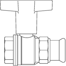 OV Knebelgriff-Kugelhahn Optibal Innengewinde/Pressanschluss DN 20 d= 22