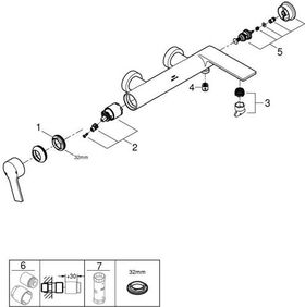 Grohe Einhand-Wannenbatterie ALLURE chr