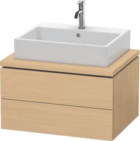 Duravit Waschtischunterbau L-CUBE 720x547mm 2 Schubk ta s-matt ES NB mitte