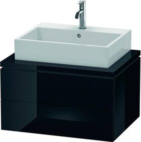 Duravit Konsolenunterschrank L-CUBE 400x720x547mm schwarz hochglanz