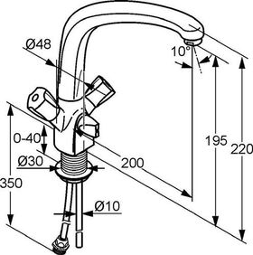 Kludi Spültisch-Multi-Armatur STANDARD DN 15 chr