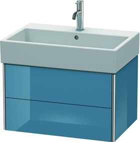 Duravit Waschtischunterbau XSQUARE 397x684x460mm stone blue hochglanz