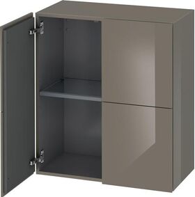 Duravit Halbhochschrank L-CUBE 700x363x800mm flannel grey hochglanz