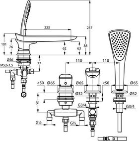 Kludi WF und Brause-Einhandmischer AMBA DN 15 chr