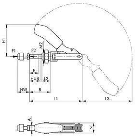 Schubstangenspanner Nr.6844 Gr.3 kurz AMF