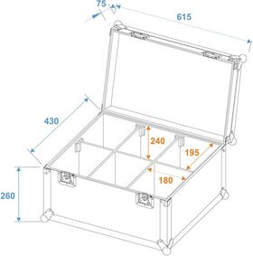 ROADINGER Flightcase 6x TMH-6/7/8/9