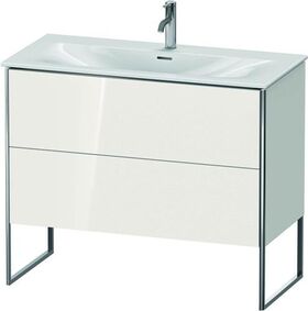 Duravit Waschtischunterbau XSQUARE 840x1010x478mm, 2 Auszüge weiß hochglanz