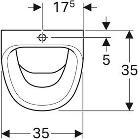 Geberit Urinal ALLER Abgang nach hinten oder unten weiß