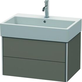 Duravit Waschtischunterbau XSQUARE 397x684x460mm flannel grey seidenmatt