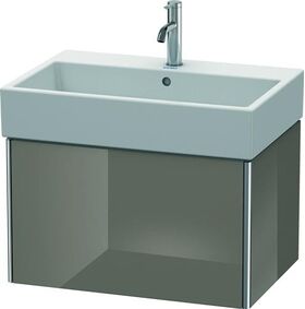 Duravit Waschtischunterbau XSQUARE 397x684x460mm flannel grey hochglanz