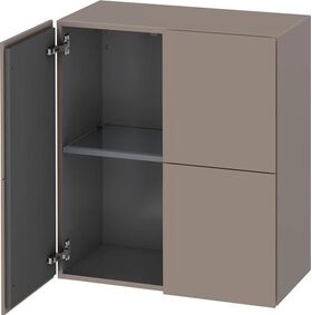 Duravit Halbhochschrank L-CUBE 700x363x800mm basalt matt