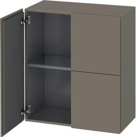 Duravit Halbhochschrank L-CUBE 700x363x800mm flannel grey seidenmatt