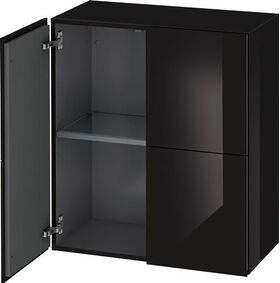 Duravit Halbhochschrank L-CUBE 700x363x800mm schwarz hochglanz