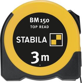 Taschenrollbandmaß BM 150 L.3m B.16mm mm/mm EGII ABS/TPE Festst.STABILA