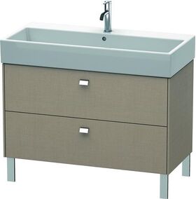 Duravit Waschtischunterbau BRIOSO Griffe chrom 570x984x459mm leinen