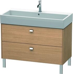 Duravit Waschtischunterbau BRIOSO Griffe chr 570x984x459mm europ. eiche