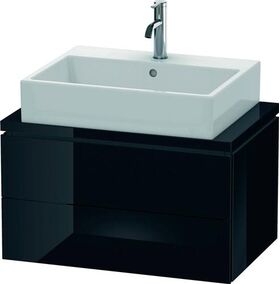 Duravit Konsolenunterschrank L-CUBE 400x720x477mm schwarz hochglanz