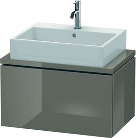 Duravit Konsolenunterschrank L-CUBE 400x720x477mm flannel grey hochglanz