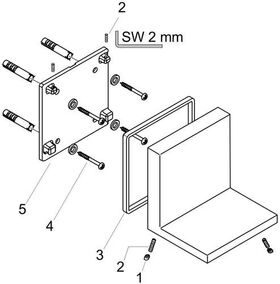 Ablage SHOWERCOLLECTION AXOR STARCK UP Ablage 12x12 stainless steel optic