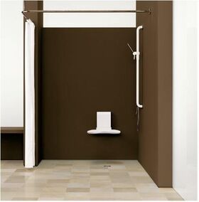 Hewi Dusch-/Kabinenvorhang Trevira CS Standard BxH 2x2m 14 Ösen Dekor uni weiß