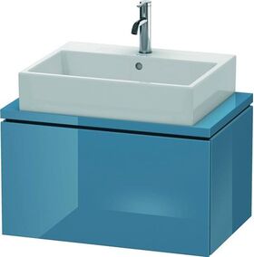 Duravit Konsolenunterschrank L-CUBE 400x720x477mm stone blue hochglanz