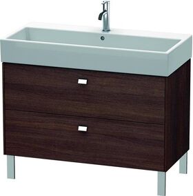 Duravit Waschtischunterbau BRIOSO Griffe chr 570x984x459mm kastanie dunkel