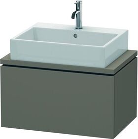 Duravit Konsolenunterschrank L-CUBE 400x720x477mm flannel grey seidenmatt