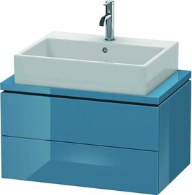 Duravit Konsolenunterschrank L-CUBE 400x720x477mm stone blue hochglanz