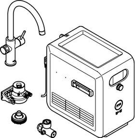 Grohe Einhand-Spültischbatterie-Set BLUE C-Auslauf su-st