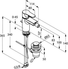 Kludi Bidet-Einhandmischer OBJEKTA DN 15 chr