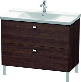 Duravit Waschtischunterbau BRIOSO Griffe chr 691x1020x479mm Kast. dunkel